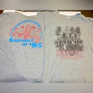 Stranger Things Women’s T-shirt lot of 2 XL XXL Netflix grey
